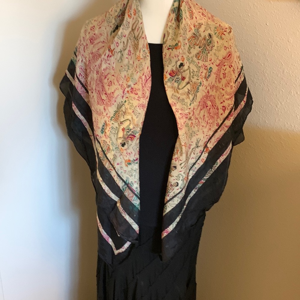 Silk Scarf printed in an Ethnic Pattern